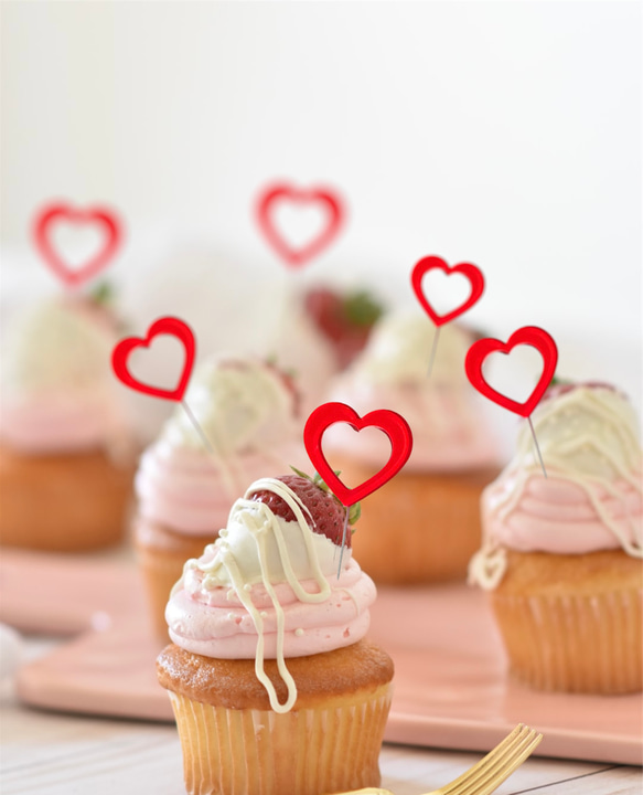 3個セットハート ♡ トップケーキ ハート hearth shape top cake LOVE 1枚目の画像