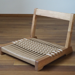 【受注生産】ペーパーコードの座椅子　国産クルミ材 1枚目の画像