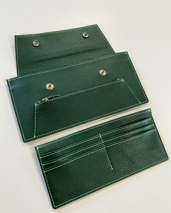 富士ワレット〜 沢山カードが入るマチなしレザーワレット 〜(姫路レザー) 3枚目の画像