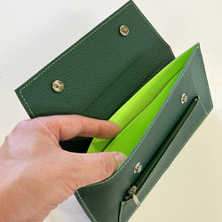 富士ワレット〜 沢山カードが入るマチなしレザーワレット 〜(姫路レザー) 4枚目の画像