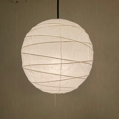 径46㎝丸和紙提灯白1灯具付き照明ペンダント 径46㎝丸和紙提灯白1灯具付き照明ペンダント シーリングライト