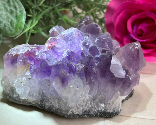 ゲーサイト ファントム✨ レッド アメジスト クラスター 原石 天然石