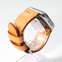 Apple Watch 腕時計ベルト 腕時計バンド 牛革レザー 全ケースサイズ制作 エクリュ 生成り 7枚目の画像