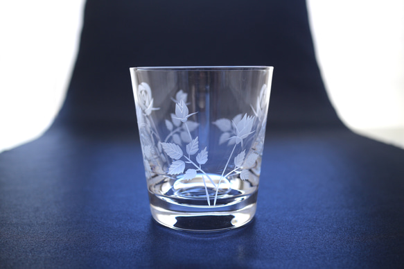 ばらグラス　花切子　透明 10枚目の画像