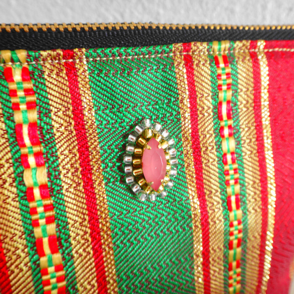 突尼斯布料製成的豐滿小袋（撒哈拉節一號） 第3張的照片