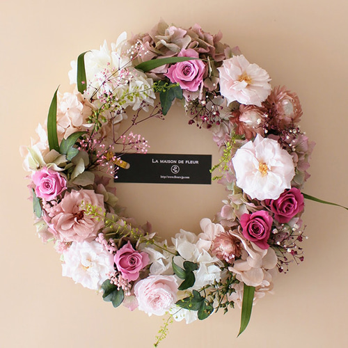 ❤︎ プリザーブドフラワーリース❤︎ WEB注文受付中】大人気!プリザーブドフラワーのクリスマスリース2024