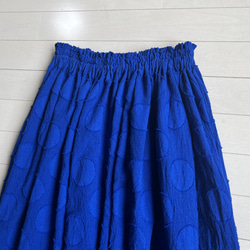 ロイヤルブルードットのジャガードスカート 9枚目の画像