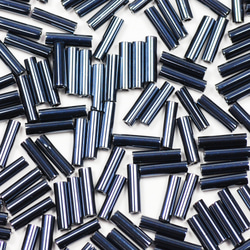 竹ビーズ 二分竹 ヘマタイト ガンメタ 1枚目の画像