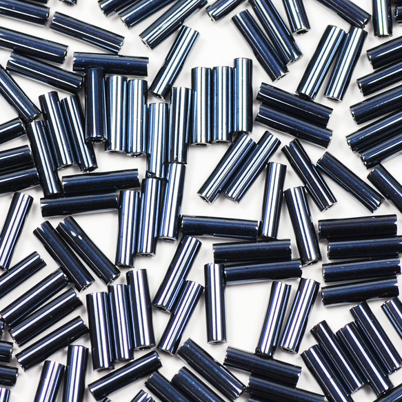 竹ビーズ 二分竹 ヘマタイト ガンメタ 1枚目の画像