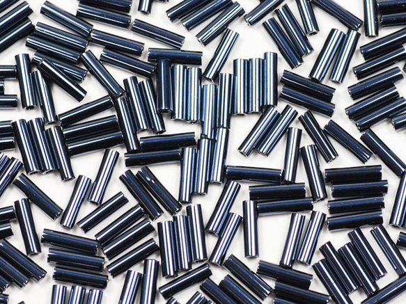 竹ビーズ 二分竹 ヘマタイト ガンメタ 2枚目の画像