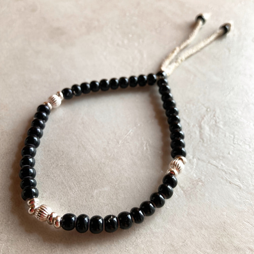 vintage　ヴィンテージ　925シルバービーズ　ホワイトハーツ　ブレスレット シルバー925 ホワイトハーツ ビーズ ブレスレット メンズ