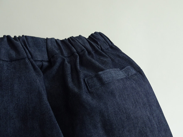 こだわり9分丈サラサラデニムテーパードパンツ 7枚目の画像