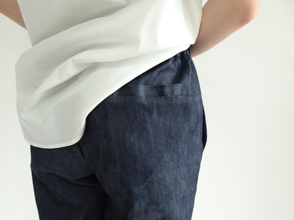 こだわり9分丈サラサラデニムテーパードパンツ 9枚目の画像