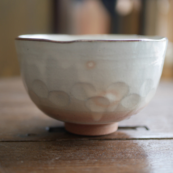 京焼・清水焼　色絵　抹茶茶碗（葡萄） 6枚目の画像