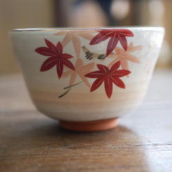京焼・清水焼　色絵　抹茶茶碗（雲錦） 2枚目の画像
