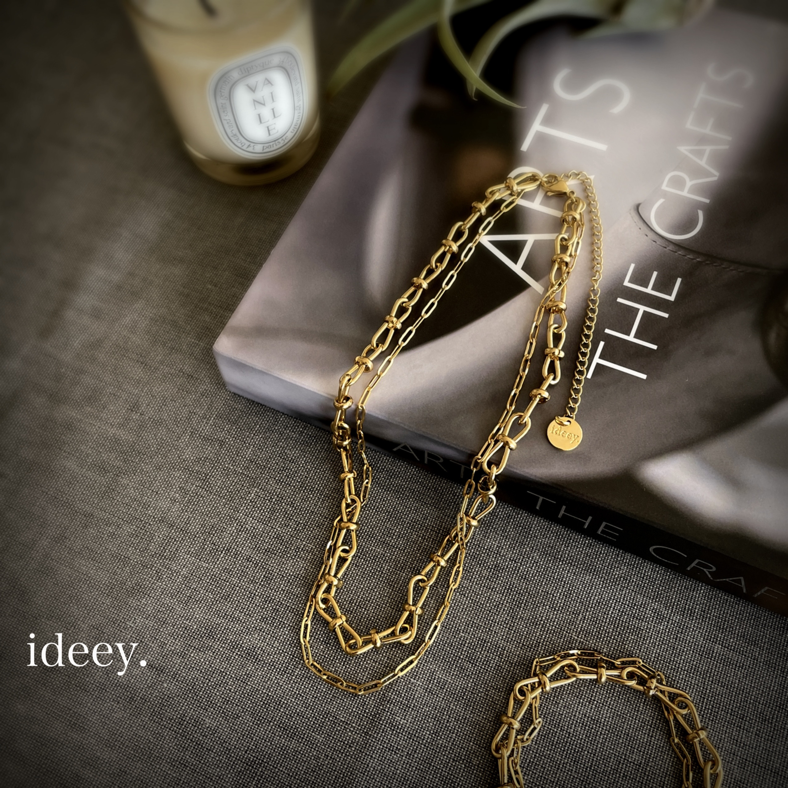 bowチェーンネックレスGD〈423〉