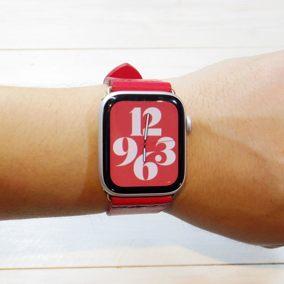 Apple Watch 腕時計ベルト 腕時計バンド 牛革レザー 全ケースサイズ制作 ウイスキーブラウン ぼかし染め 12枚目の画像