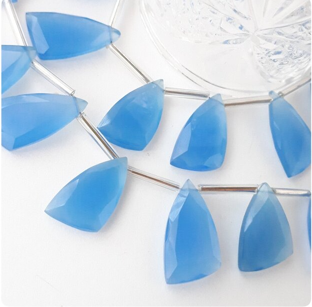 天然色ブルーアゲート バタフライウイング2枚