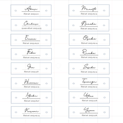 【ファーストアートタグ / ネームプレート / 筆記体 】 名入れ　オーダー　ファーストアート 1歳　敬老の日 7枚目の画像