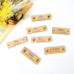 【ファーストアートタグ / ネームプレート / 筆記体 】 名入れ　オーダー　ファーストアート 1歳　敬老の日 3枚目の画像