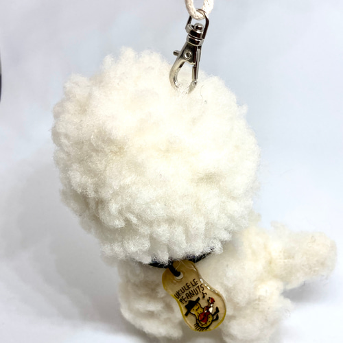 小さい麦わらモフ犬(黄色系の花柄スカーフ) ぬいぐるみ