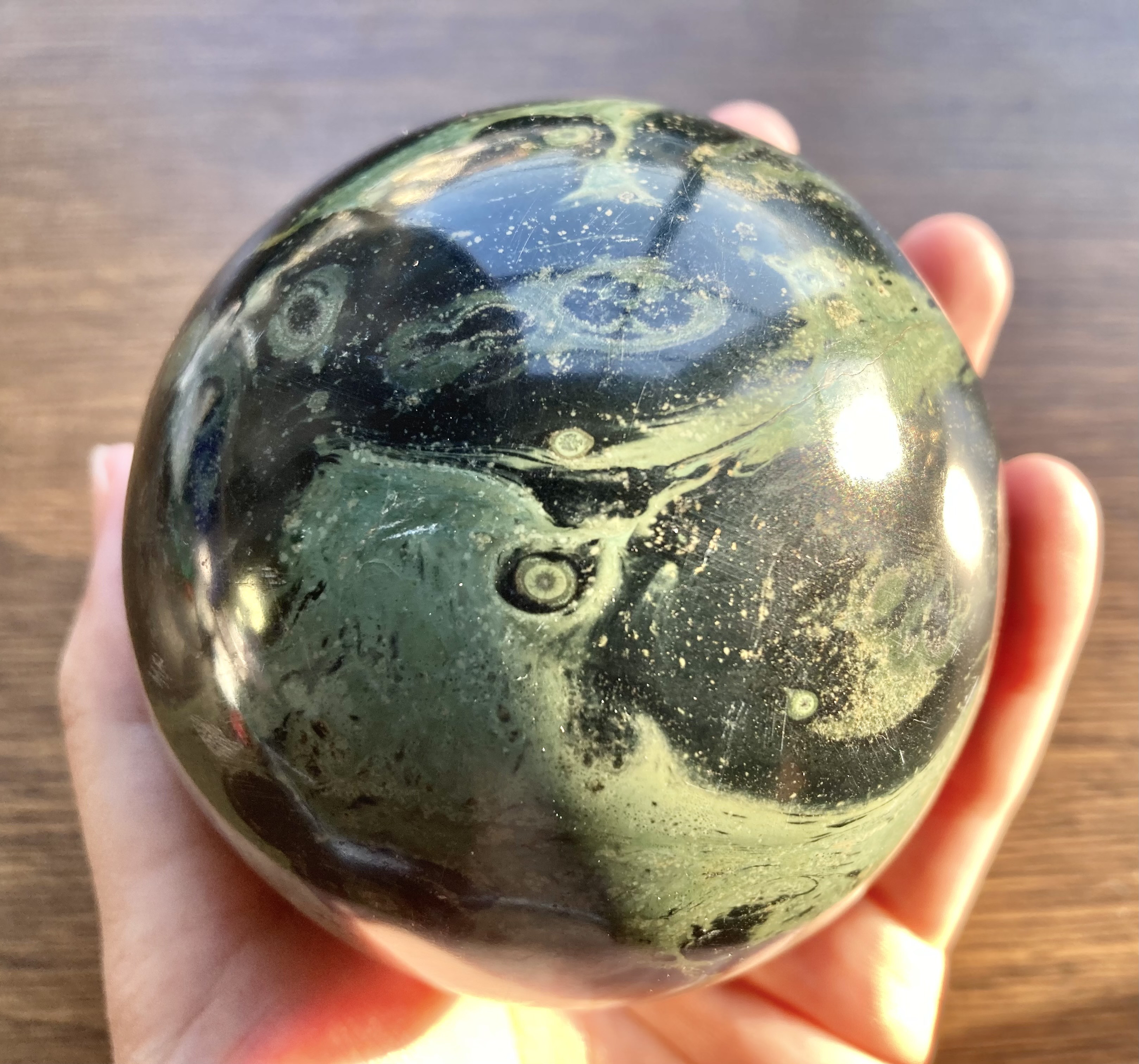 孔雀石と玉製品セット