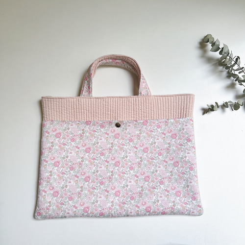 ヌビ レッスンバッグ ベージュ ✩ キルティング レッスンバッグ