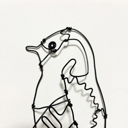 ペンギン　ぺんぎん　立体　壁掛け　ワイヤーアート 2枚目の画像
