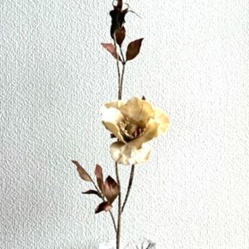 手染め布花　アートフラワー　胡蝶蘭とバラ
