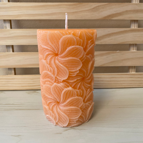 ハンドメイドキャンドルフラワー☆オレンジ☆ キャンドル・キャンドル