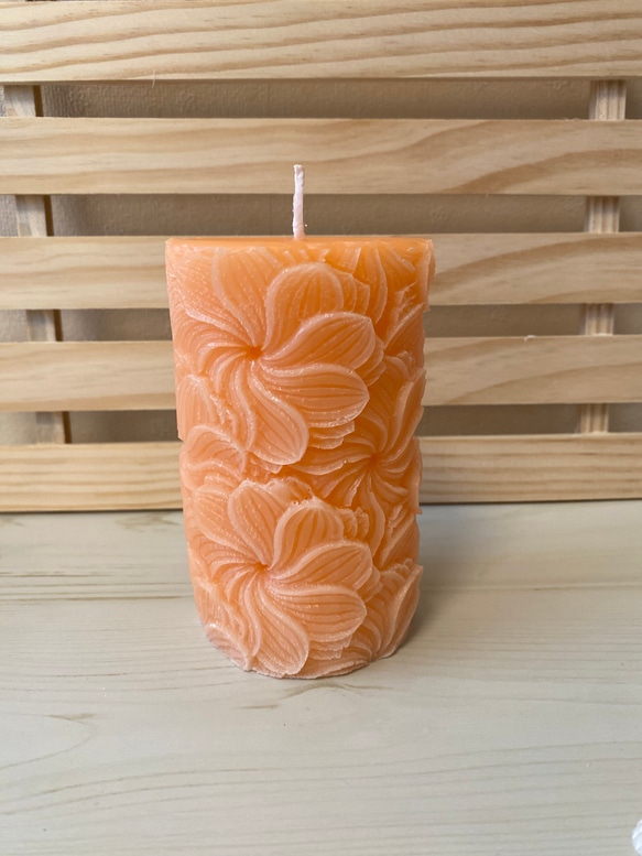 ハンドメイドキャンドルフラワー☆オレンジ☆ キャンドル・キャンドル