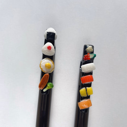 【ミニチュアフード】指先サイズのお寿司　ボールペン　　ブラック 7枚目の画像