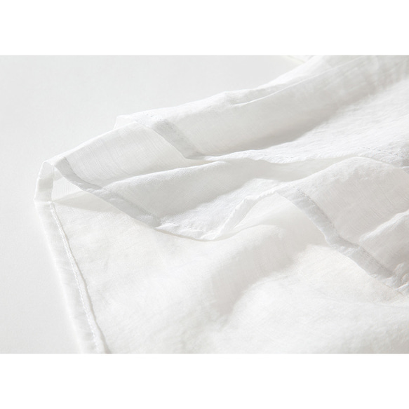 日焼け防止シャツ　UVカット羽織り　涼しいアイスコットン素材長袖シャツ　2重　ホワイト　M-XLサイズ　L233 8枚目の画像