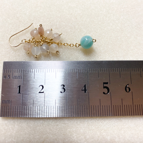 専用商品です14kgfキラキラアマゾナイトのピアスです 0_5d5bea625ef1b3847467637aec39