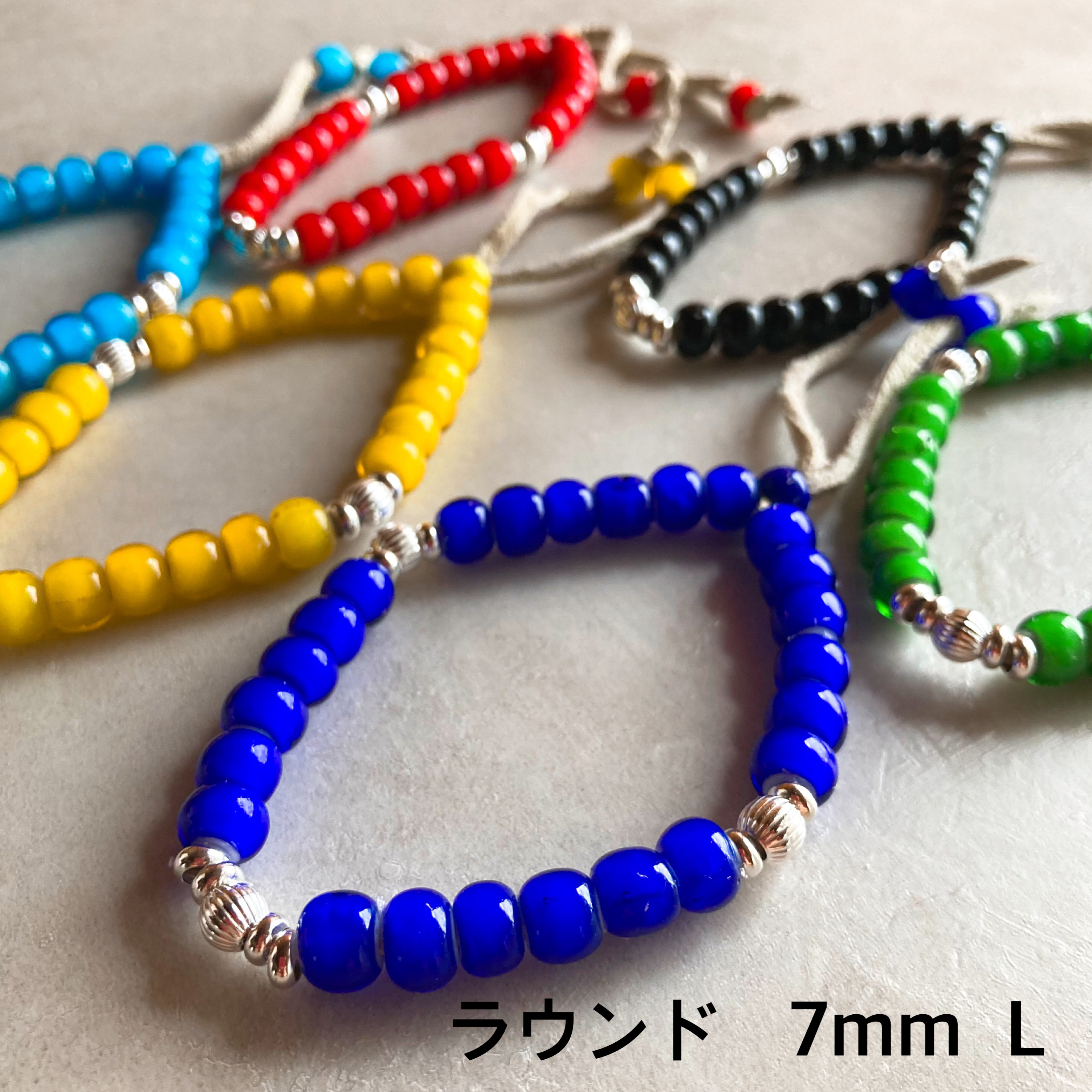 ホワイトハーツブレスレット 20cm】ホワイトハーツブレスレット 8mm - インディアン
