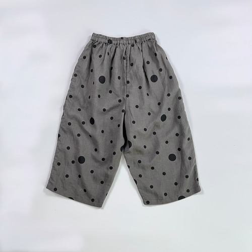 美品】me. ミードット 綿麻 コットンリネンワイドギャザーパンツ