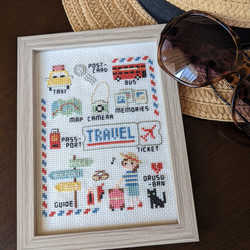 刺繍キット　旅行図鑑 1枚目の画像