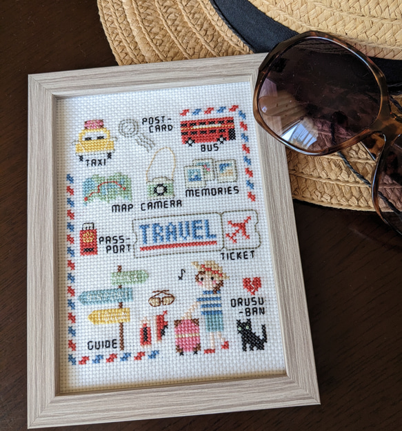 刺繍キット　旅行図鑑 1枚目の画像