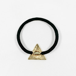 Lヘアゴム:三角×ブルー 2枚目の画像