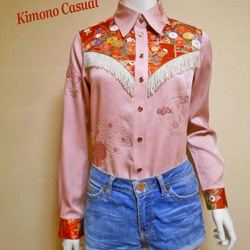 着物ウェスタンシャツ Kimono Western Shirt LS-282/M 1枚目の画像