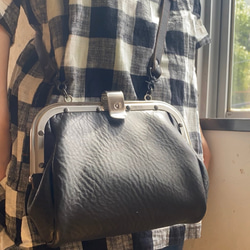 車掌 バッグ カバン イタリアンレザー ブラック 内縫 ショルダーバッグ