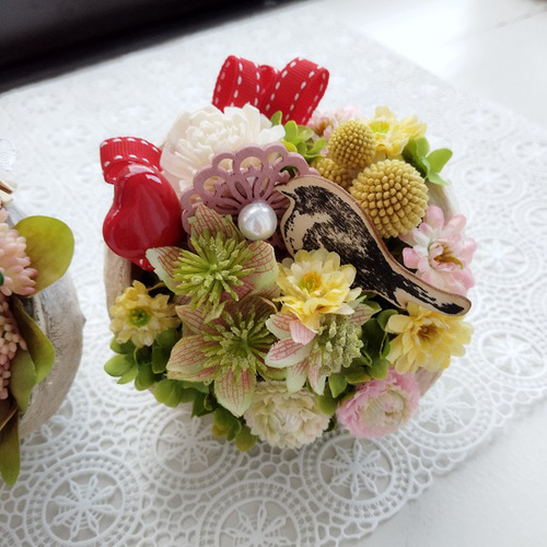 幸せを呼ぶ】ブッダナッツアレンジ〈2個セット〉 アートフラワー  