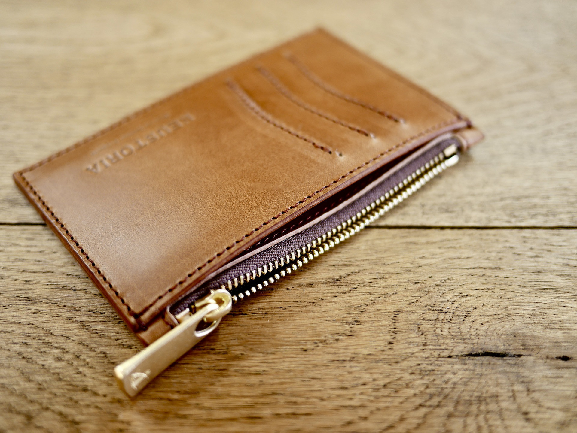 ミニマムウォレット　ブラウン　イタリアンレザー ブッテーロとミネルバボックス