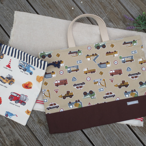 みず…様オーダー品*レッスンバッグ*はたらく車5 etc その他入園グッズ 