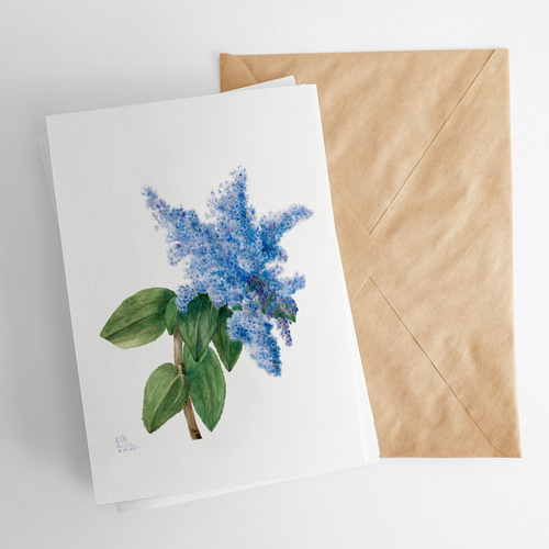 青のライラック アンティーク ボタニカルフラワー 】インテリア