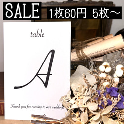 【SALE】テーブルナンバー 1枚 60円〜 シンプル 1枚目の画像