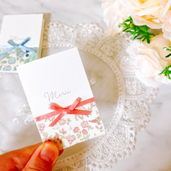 ミニメッセージカード1枚バラ売りリバティプリント使用♡バースデーカード　ミニカード　プチギフト　結婚式♡ 1枚目の画像