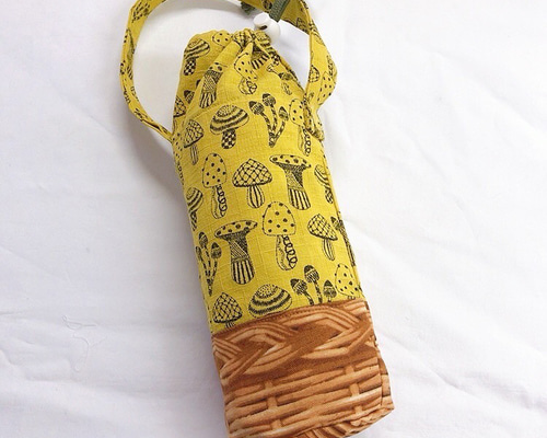 ペットボトルカバー ベアチェック柄 ブラウン ハンドメイド ペット