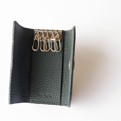 送料無料）上質シュランケンカーフ(グリーン） キーケース キーケース