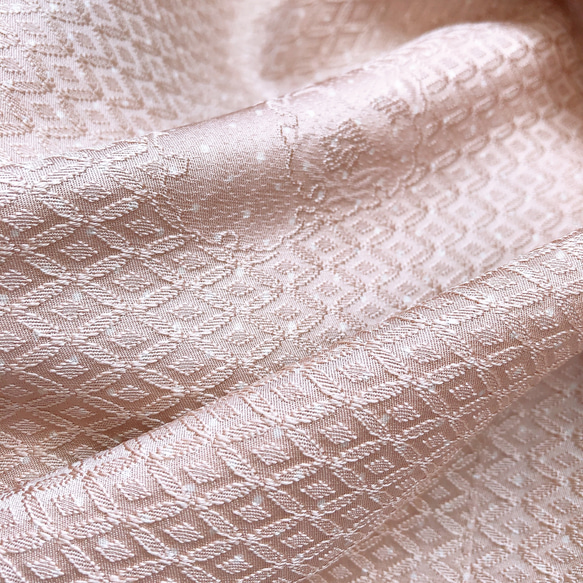 仕立ての良いセットアップ 上質 着物リメイク スカート ゴム ファスナー くすみピンク 11号 LL (Y5601) 12枚目の画像